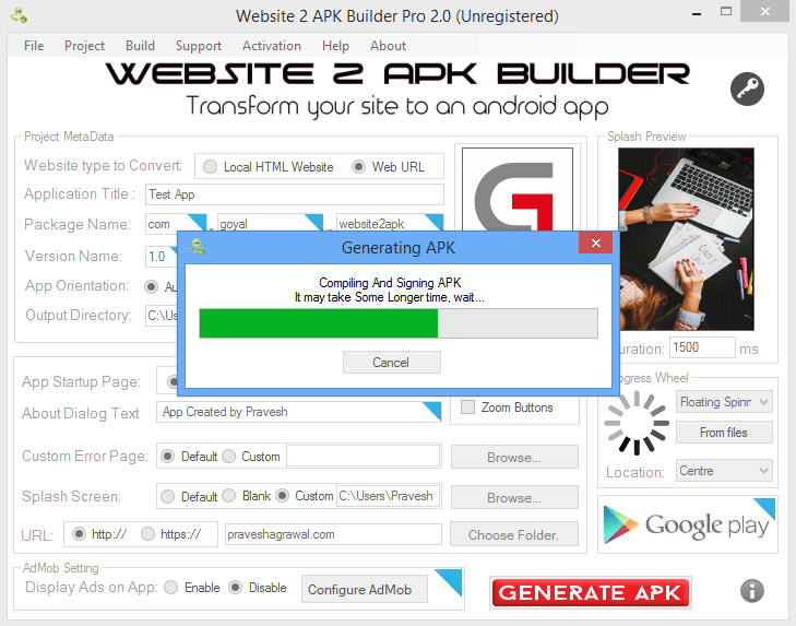 Buy Pro Edition - Material+ Website 2 APK Builder.